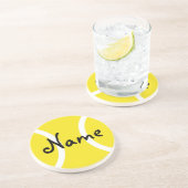 Yellow Tennis Coasters - Customizable gifts Zandsteen Onderzetter (Zijkant)