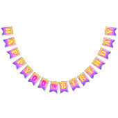 YELLOW Text Happy Birthday | Bewerkbaar Vlaggetjes (Alle)