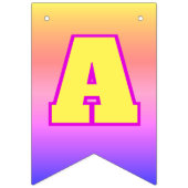 YELLOW Text Happy Birthday | Bewerkbaar Vlaggetjes (Tweede vlag)