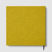 Yellow textured surface with  swirling pattern gastenboek (Achterkant)