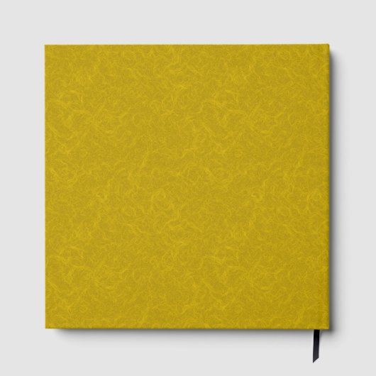 Yellow textured surface with  swirling pattern gastenboek (Achterkant)