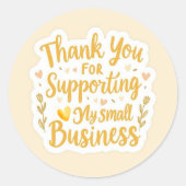 Yellow Thank You Packaging Sticker (Voorkant)