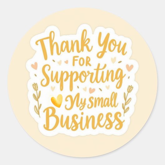 Yellow Thank You Packaging Sticker (Voorkant)