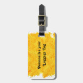 Yellow Tie Dye Bagagelabel (Voorkant verticaal)