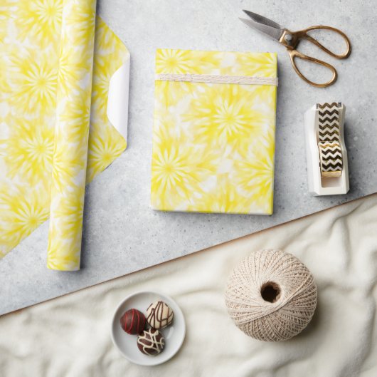 Yellow Tie Dye Cadeaupapier (Crafts)