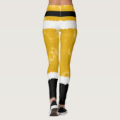 Yellow Tie Dye Santa Claus Kostuum Kerstmis Leggings (Achterkant)