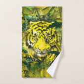 Yellow Tiger Bath Towel Set - Retro Tiger Towells Bad Handdoek (Handdoek)