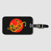 Yellow Tiger Red Circle Bagagelabel (Voorkant (horizontaal))