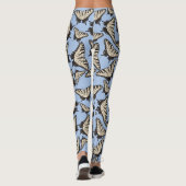Yellow Tiger Swallowtail Butterflies Patroon Leggings (Achterkant)