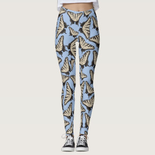 Yellow Tiger Swallowtail Butterflies Patroon Leggings