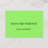 Yellow Tiger Swallowtail Butterfly ATC-kaart Visitekaartje (Achterkant)