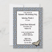 Yellow Tiger Swallowtail Butterfly Illustratie Kaart (Achterkant)