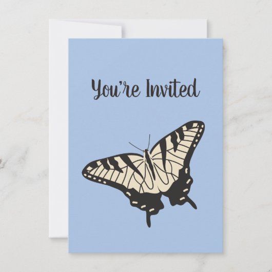 Yellow Tiger Swallowtail Butterfly Illustratie Kaart (Voorkant)