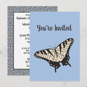 Yellow Tiger Swallowtail Butterfly Illustratie Kaart