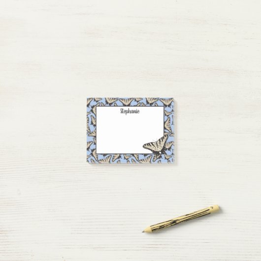 Yellow Tiger Swallowtail Butterfly Illustratie Post-it® Notes (Op bureau)