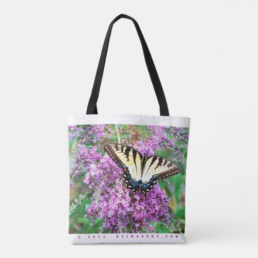 Yellow Tiger Swallowtail Butterfly Tote Bag (Achterkant)