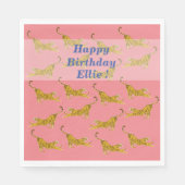 Yellow Tigers Art Napkins Servet (Voorkant)