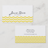 Yellow Tight Chevron Pattern Visitekaartje (Voorkant / Achterkant)