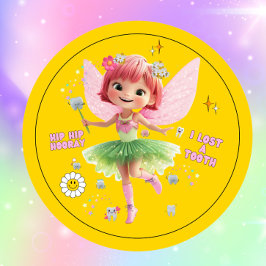 Yellow Tooth Fairy Sticker – Fairy Reward Sticker
