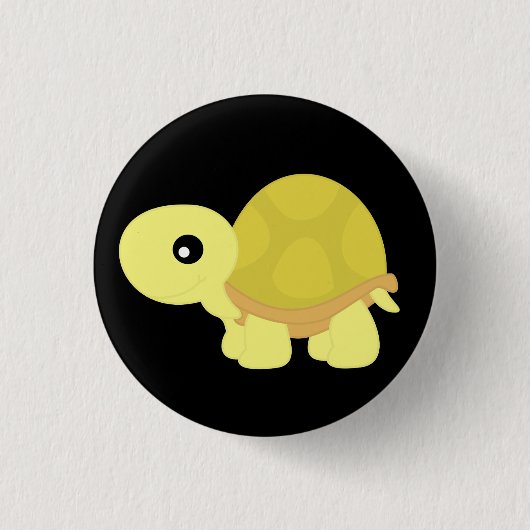 Yellow Tortoise Ronde Button 3,2 Cm (Voorkant)