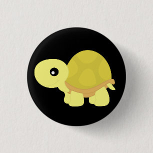 Yellow Tortoise Ronde Button 3,2 Cm