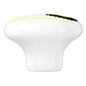 Yellow Tractor Design Personalised Keramische Knop (Zijkant)