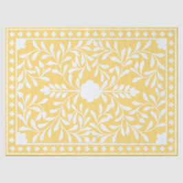 Yellow Traditional Bone Inlay Decoupage Paper Tissuepapier