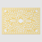 Yellow Traditional Bone Inlay Decoupage Paper Tissuepapier (Voorkant)