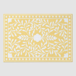 Yellow Traditional Bone Inlay Decoupage Paper Tissuepapier