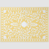 Yellow Traditional Bone Inlay Decoupage Paper Tissuepapier (Voorkant)