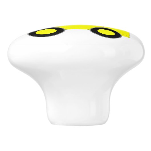 Yellow Train Design Personalised Keramische Knop (Zijkant)