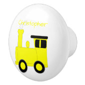 Yellow Train Design Personalised Keramische Knop (Rechts)
