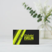 Yellow Tread Paths on Black Backdrop Visitekaartje (Staand voorkant)