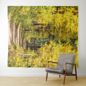 Yellow Tree Road // Hiking in het najaar Wandkleed (In Situ (horizontaal))