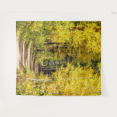 Yellow Tree Road // Hiking in het najaar Wandkleed (Voorkant (horizontaal))