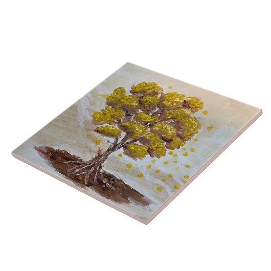 Yellow tree tegeltje (Zijkant)