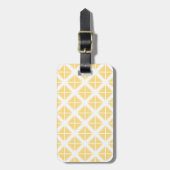 Yellow Trendy driehoekspatroon Bagagelabel (Voorkant verticaal)