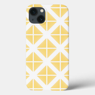 Yellow Trendy driehoekspatroon iPhone 13 Hoesje