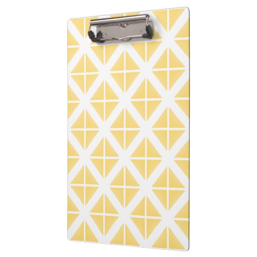 Yellow Trendy driehoekspatroon Klembord (Links)