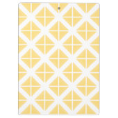 Yellow Trendy driehoekspatroon Klembord (Achterkant)