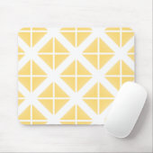Yellow Trendy driehoekspatroon Muismat (Met muis)