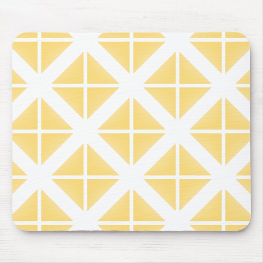 Yellow Trendy driehoekspatroon Muismat (Voorkant)