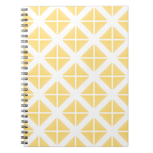 Yellow Trendy driehoekspatroon Notitieboek