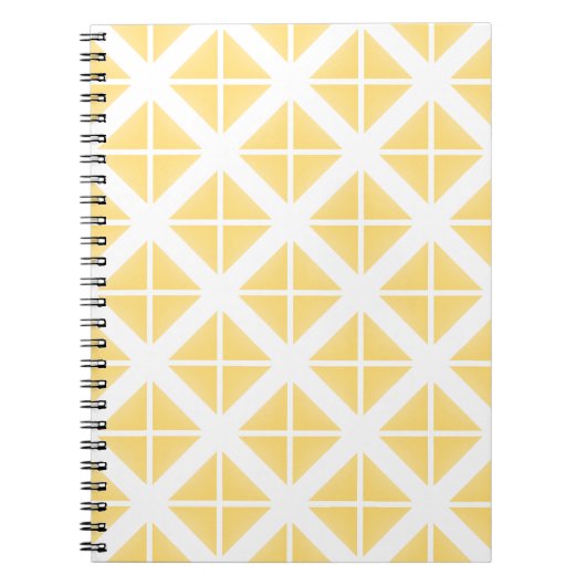 Yellow Trendy driehoekspatroon Notitieboek (Voorkant)