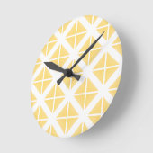 Yellow Trendy driehoekspatroon Ronde Klok (Hoek)