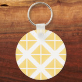 Yellow Trendy driehoekspatroon Sleutelhanger (Voorkant)