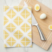 Yellow Trendy driehoekspatroon Theedoek (Quarter Fold)