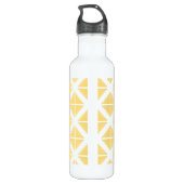 Yellow Trendy driehoekspatroon Waterfles (Achterkant)