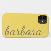 Yellow Trendy script aangepast Case-Mate iPhone Case (Achterkant (horizontaal))