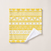 Yellow Tribal Design Bad Handdoek (Wasdoekje)